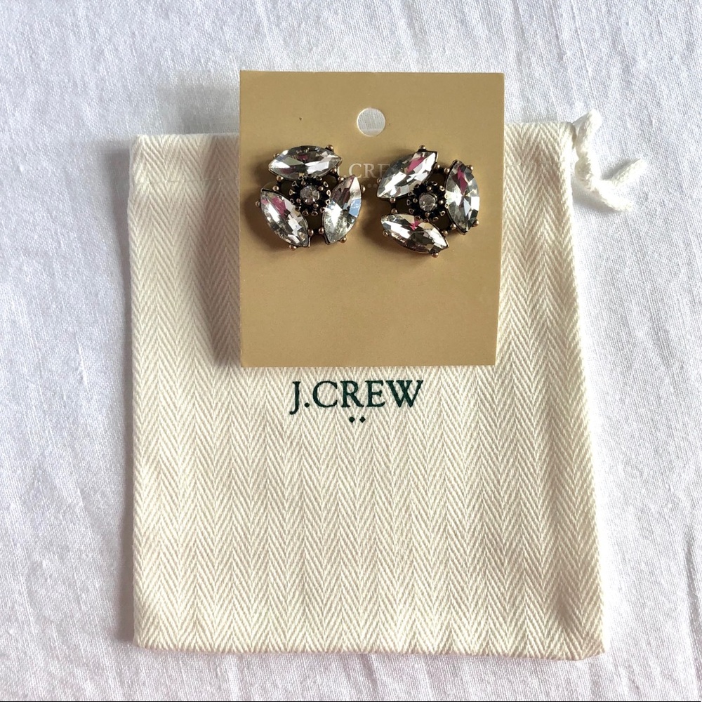 JCrew Large Trio Crystal Stud Earrings